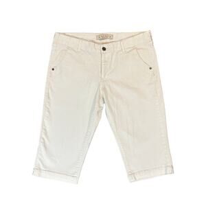 Old Navy Classic Rise Crop Stretch Jean Denim Pants White Casual Women’s Size 8